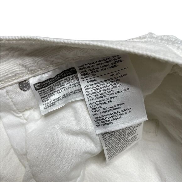 LEVI'S 501 Distressed Jeans White Size 32 x 32 - Picture 7 of 8